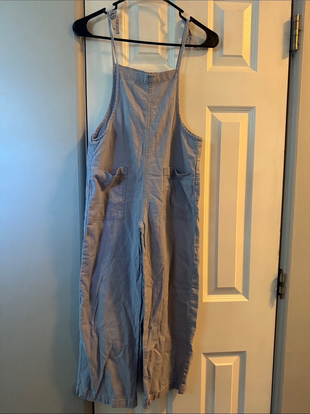 Vanilla Star Light Blue Denim Overalls - Relaxed Wide-Leg